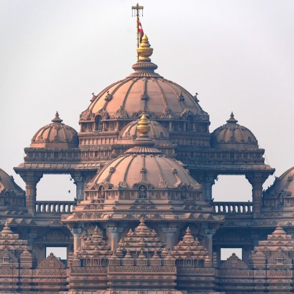 Facade of a temple Akshardham in Delhi, India