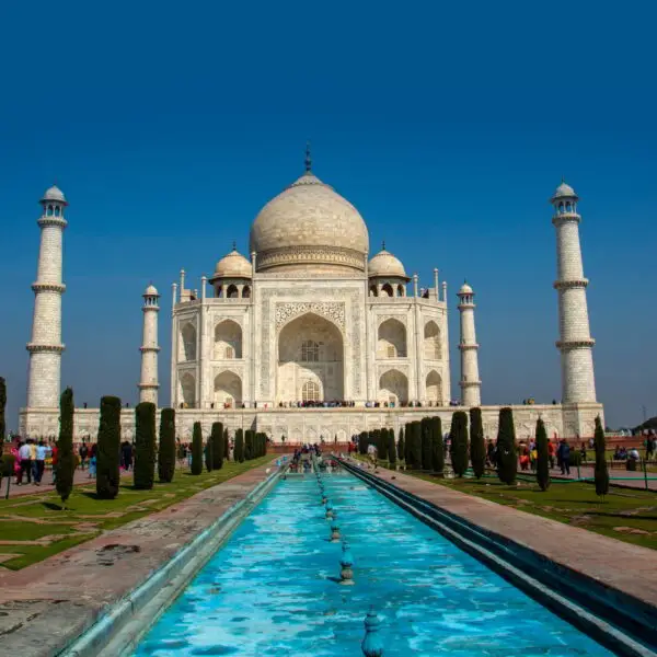 Taj Mahal Memorial Travel Destination 7 Wonders Concept